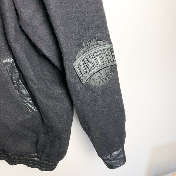 Jeff Hamilton NBA Wool Leather Embroidered Bomber Varsity Jacket - Picture 4 of 11